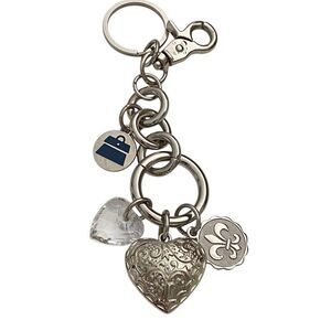 Kathy Van Zeeland Keychain Puffed Heart Fob Purse Charm